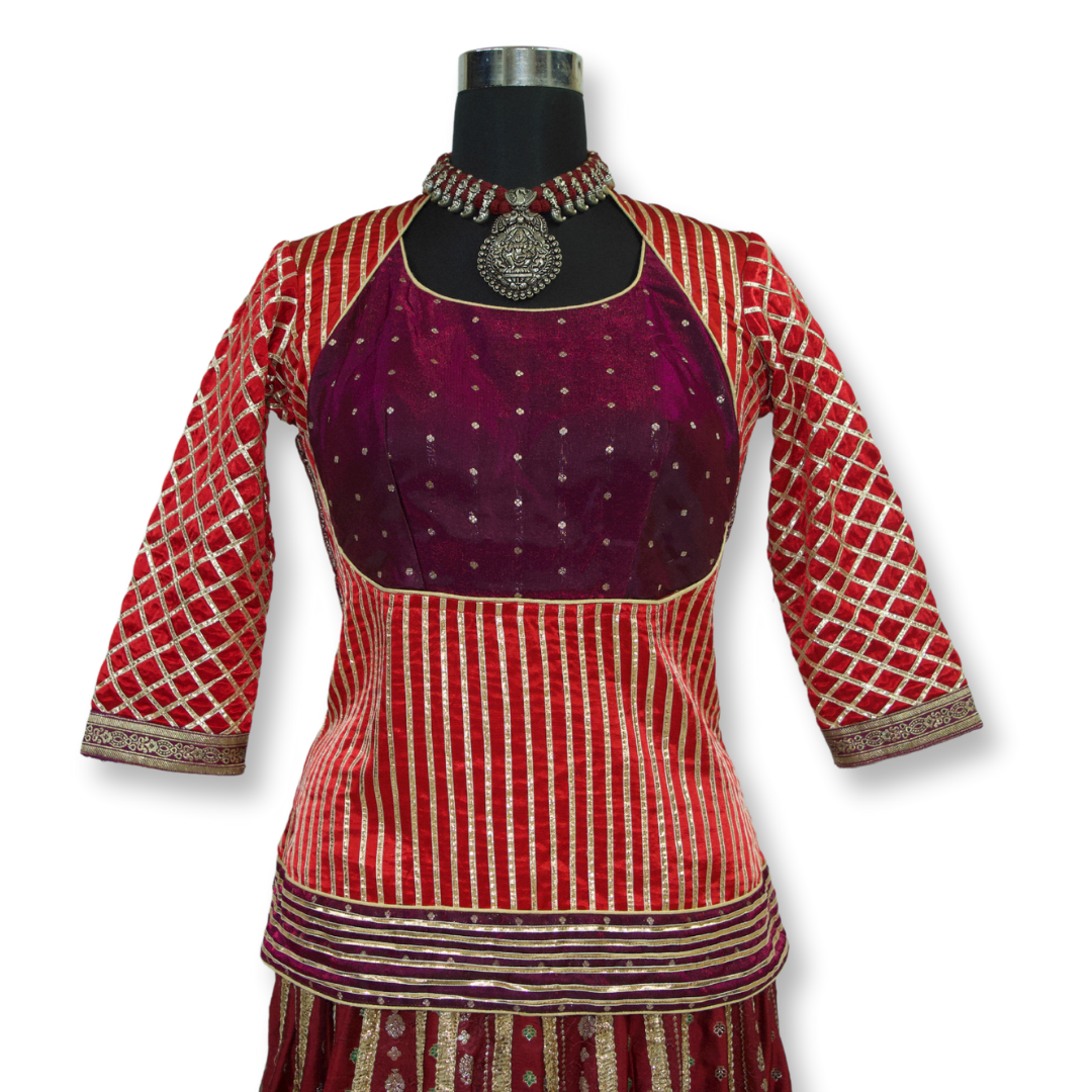 Nisha - Gotta tui yoke blouse