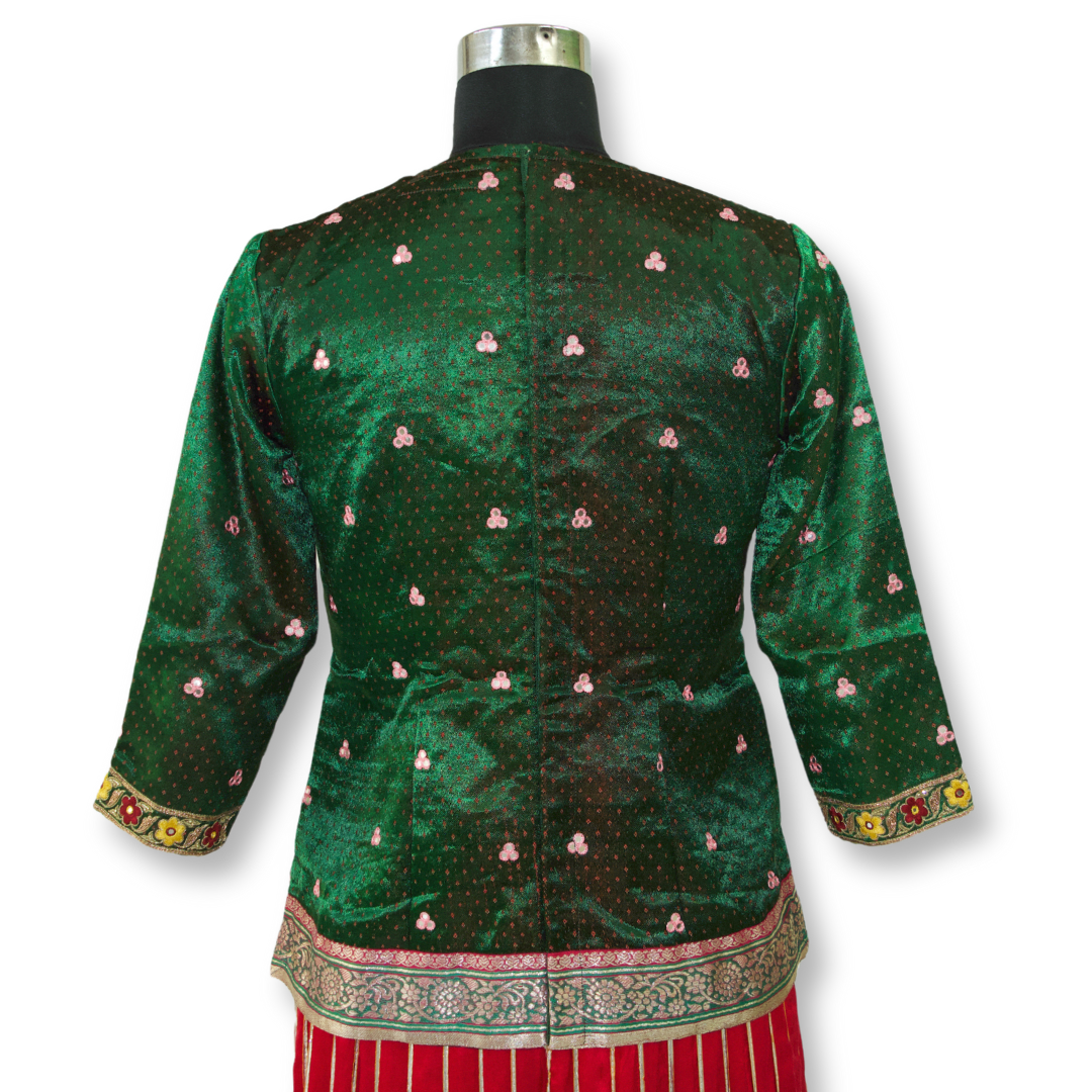 Gayatri - Dotted Mashru Silk Handwork Blouse
