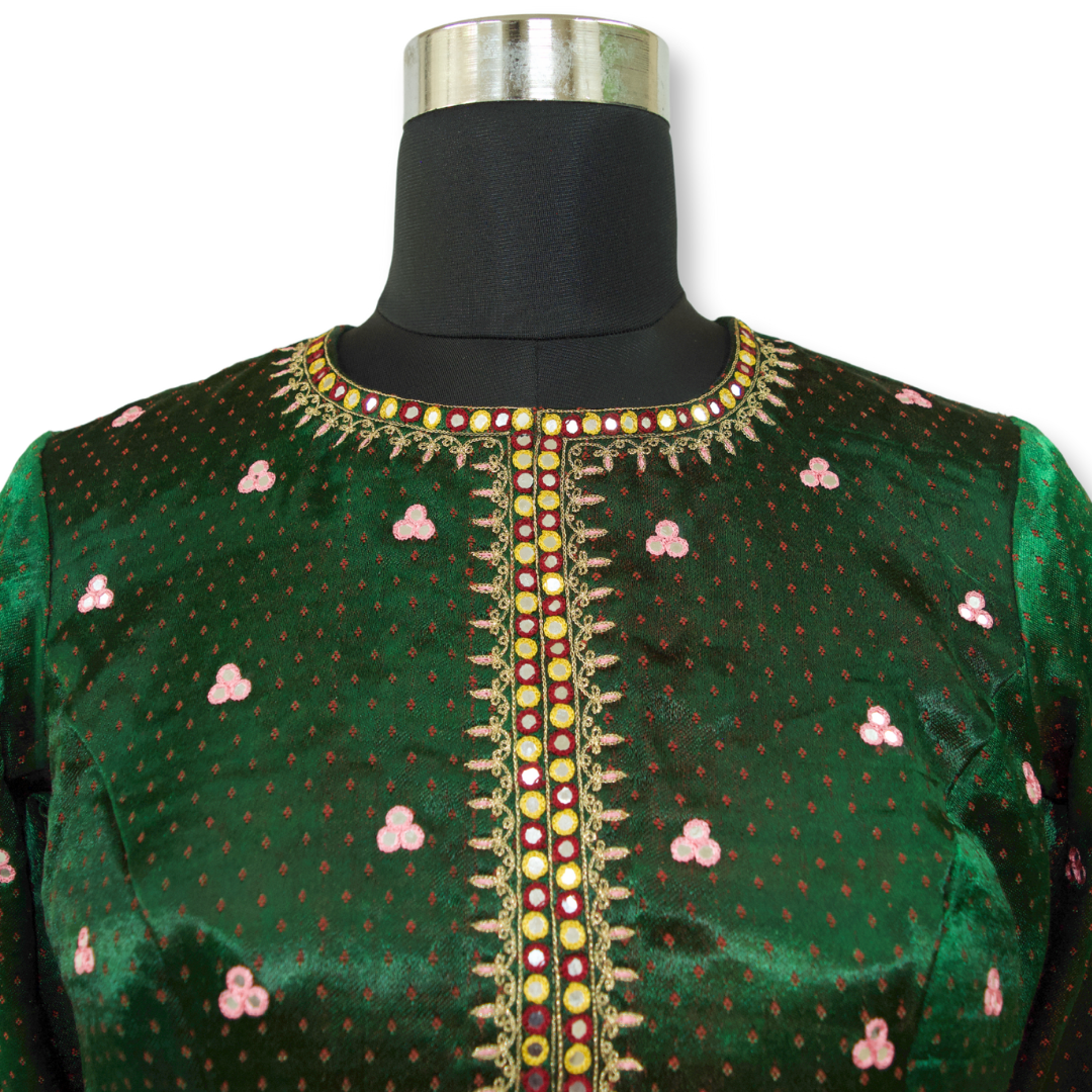 Gayatri - Dotted Mashru Silk Handwork Blouse