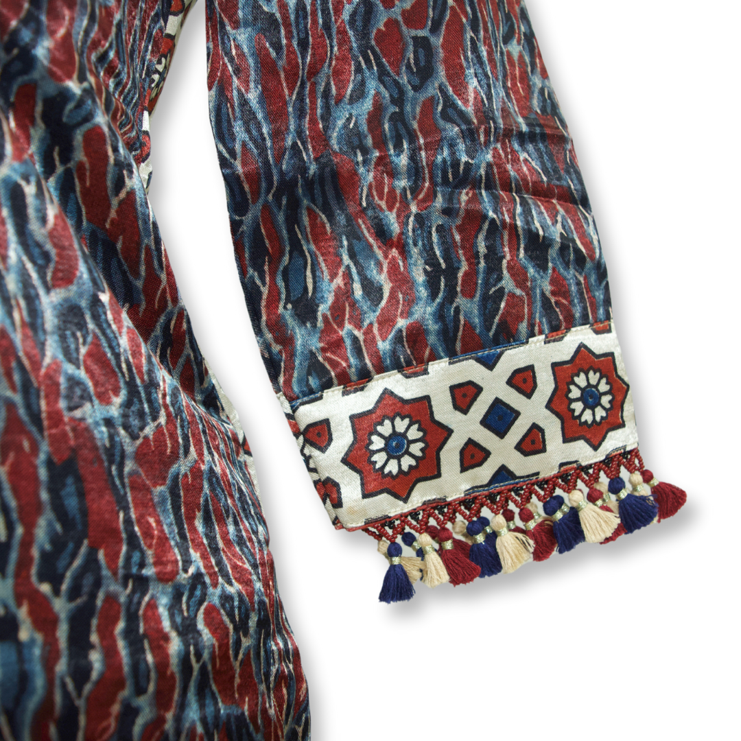 Hemanshi - Ajarakh Silk Long Blouse