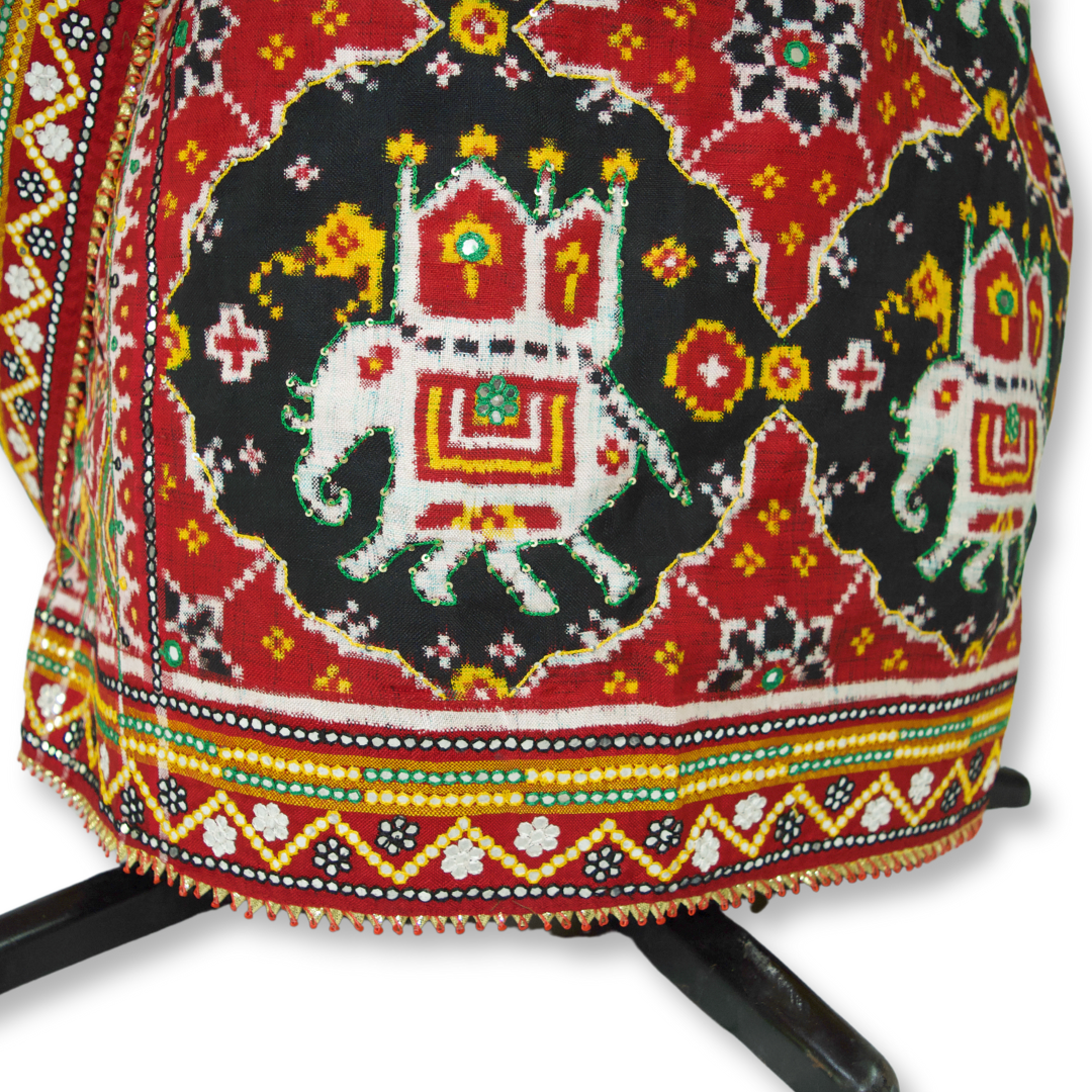Saanjh - Patan Patola Aabhli Work Saree