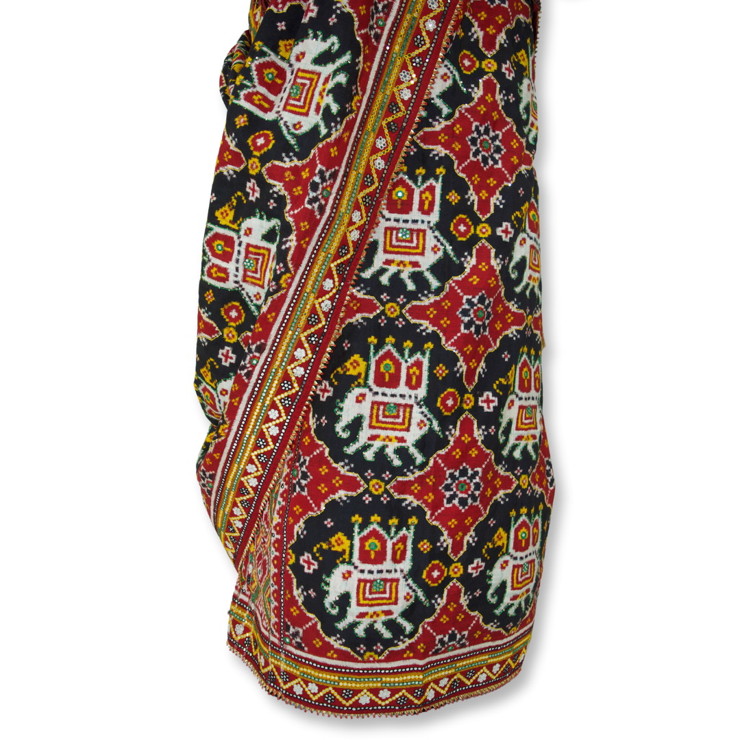 Saanjh - Patan Patola Aabhli Work Saree