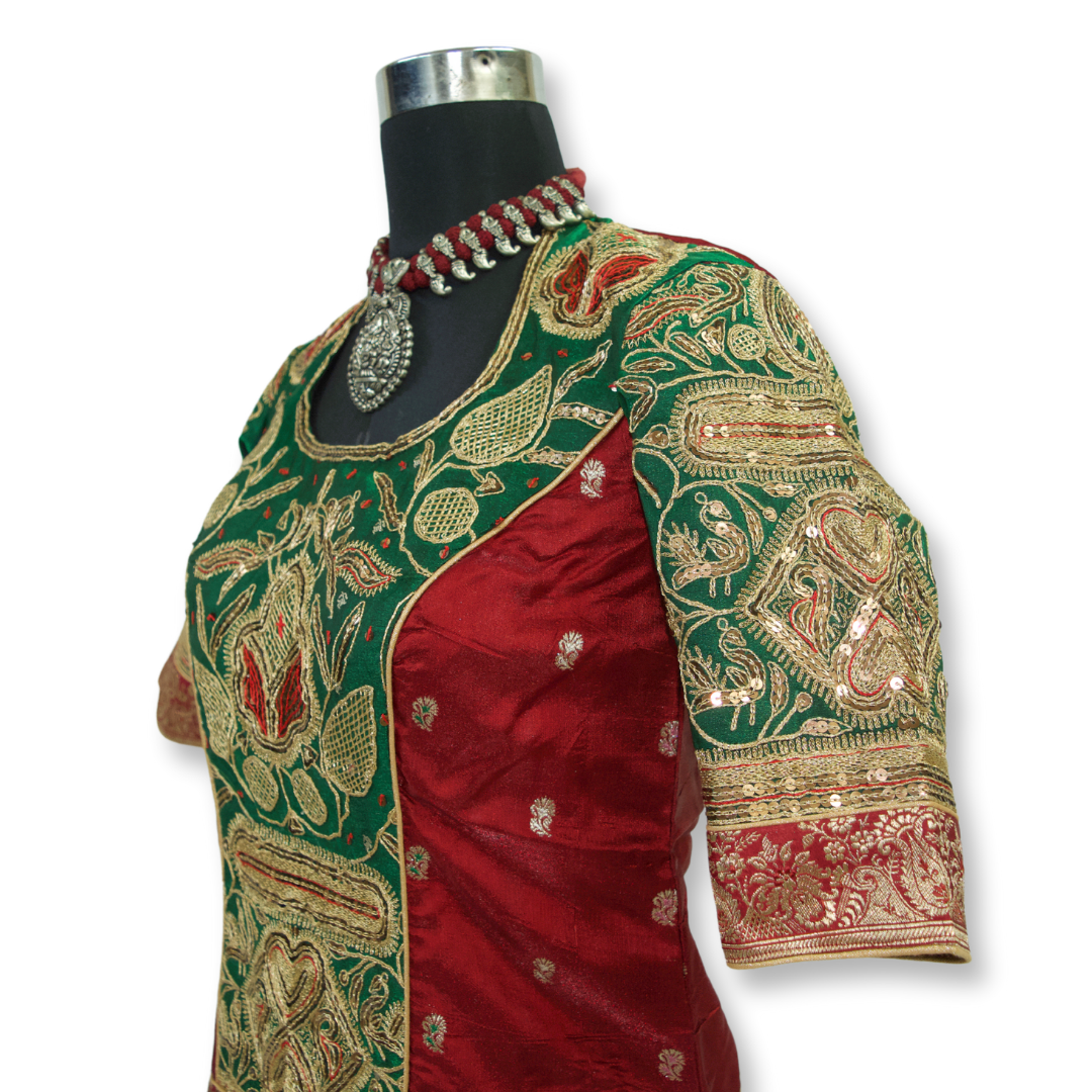 Sandhya - Marodi work banarasi blouse