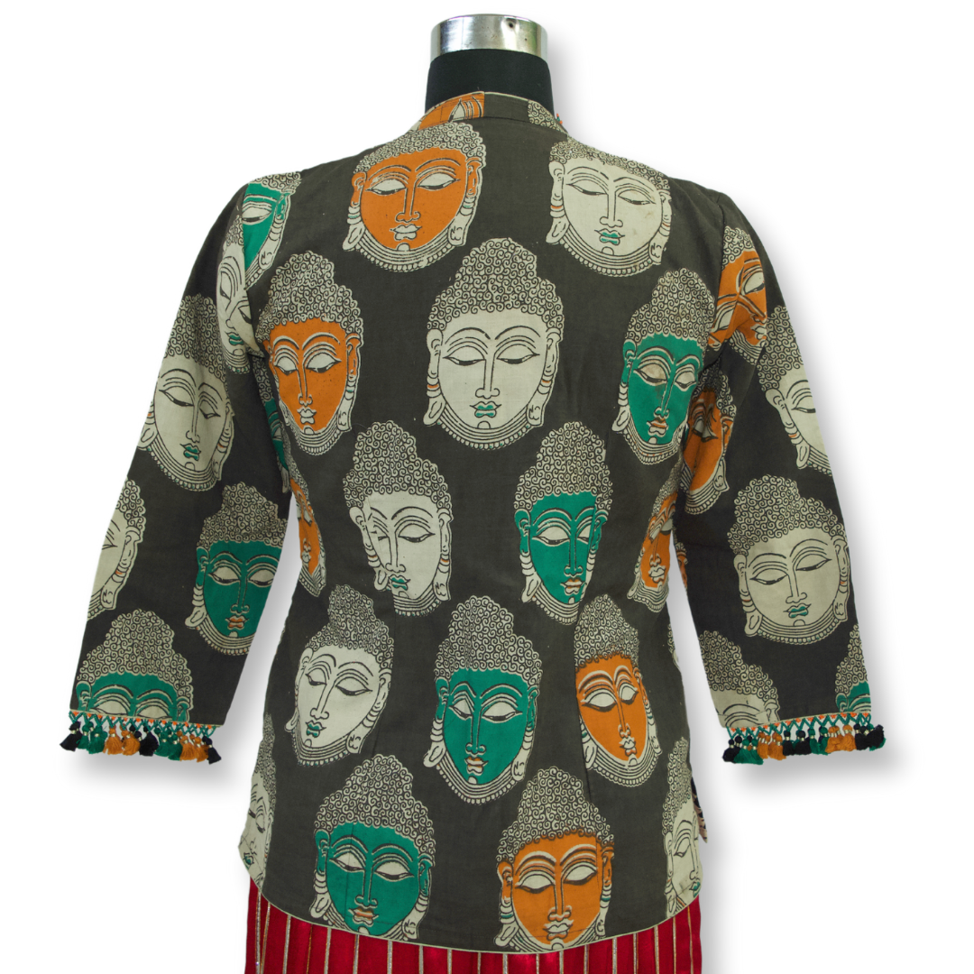 Jalpa - Ajarakh Cotton and Kalamkari Long Blouse