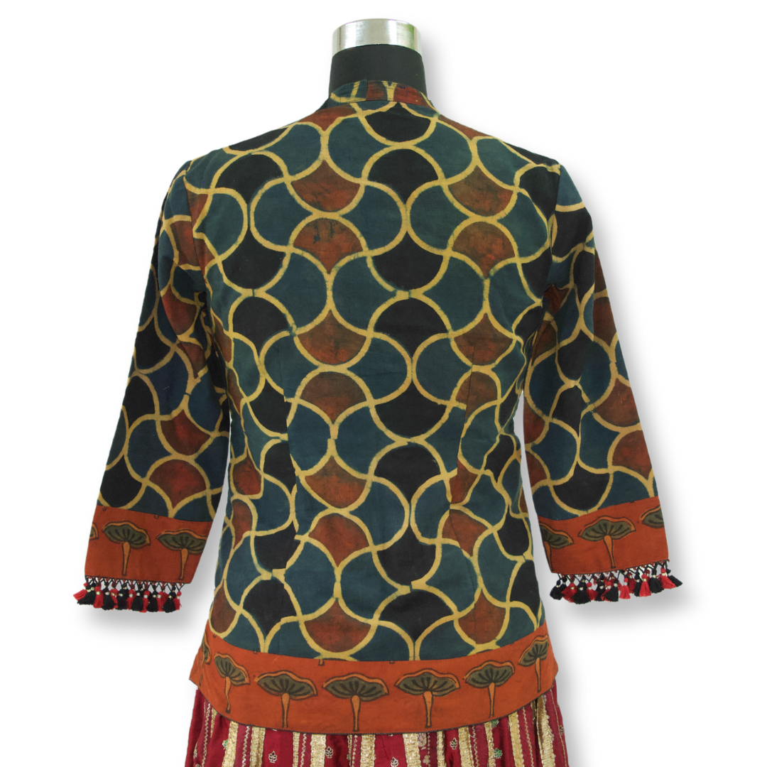 Rita - Ajarakh cotton long blouse