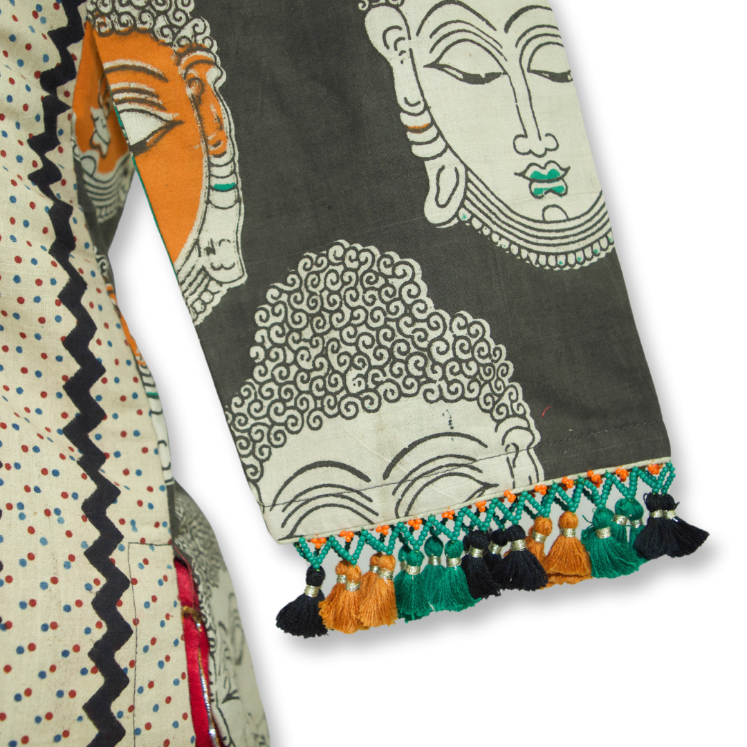 Jalpa - Ajarakh Cotton and Kalamkari Long Blouse