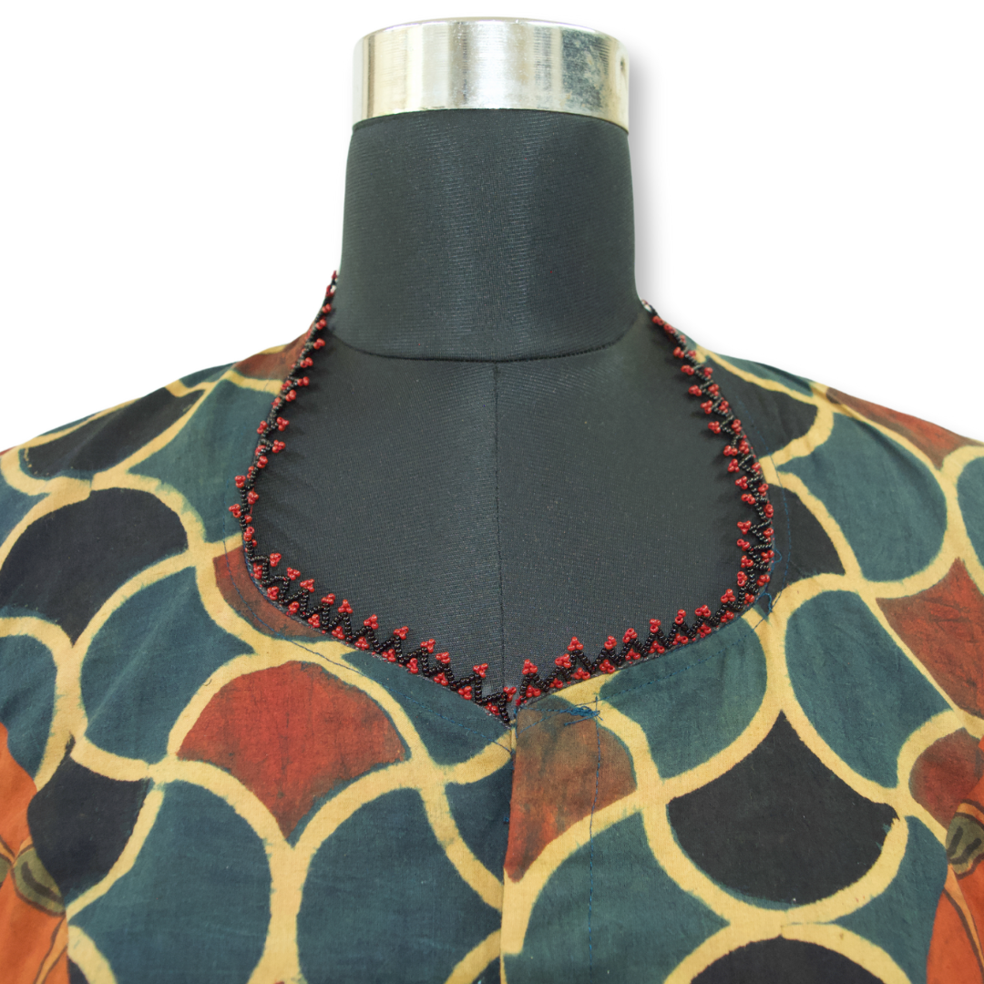 Rita - Ajarakh cotton long blouse