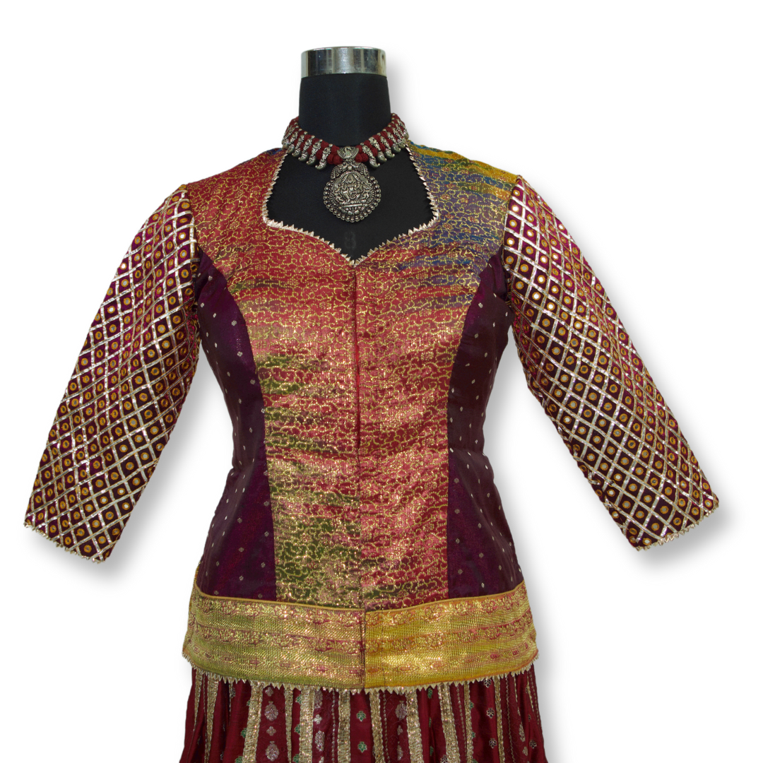 Sneha - Banarasi gotta tui long blouse