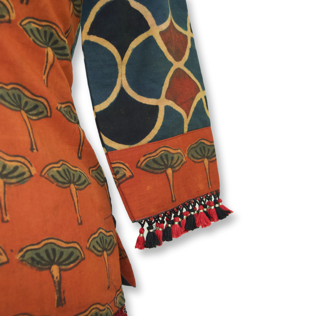 Rita - Ajarakh cotton long blouse