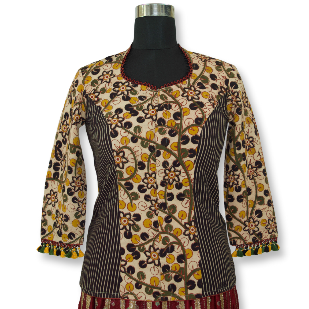 Kajal - Kalamkari cotton long blouse