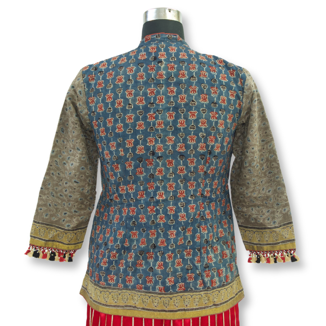 Lakshmi - Ajarakh Cotton long Blouse
