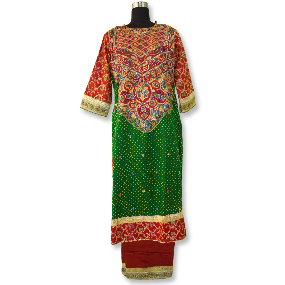 Prem - Bandhej Aabhli work with Banarasi Kurta Set
