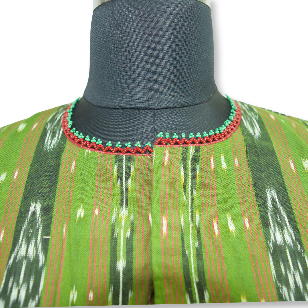 Leela - Ikkat and Ajarakh Long Blouse