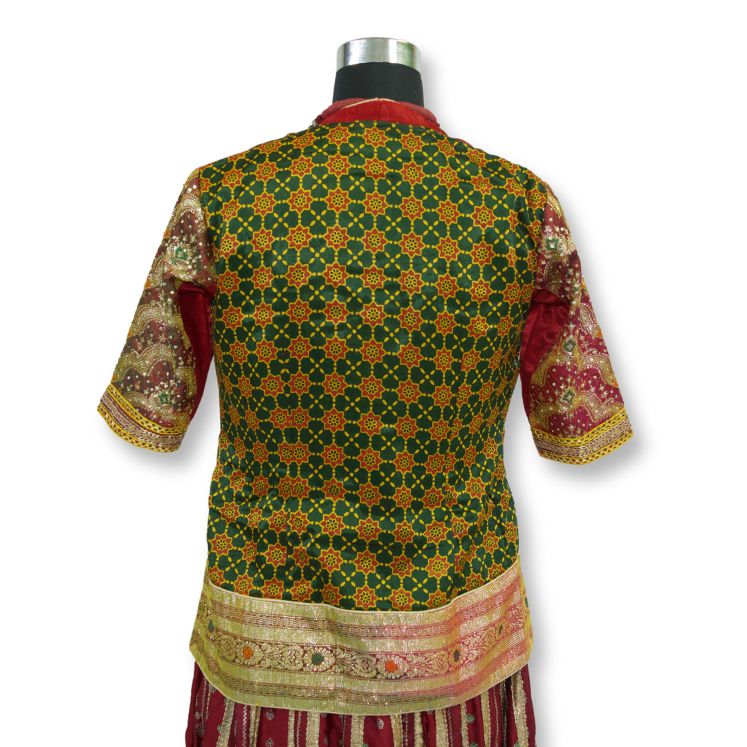 Laxmi - Bandhani banarasi long blouse