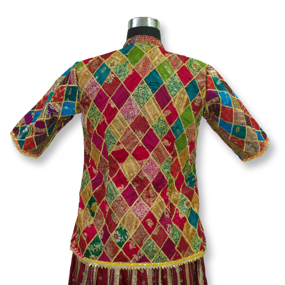 Gurmit - Multicoloured banarasi patchwork blouse