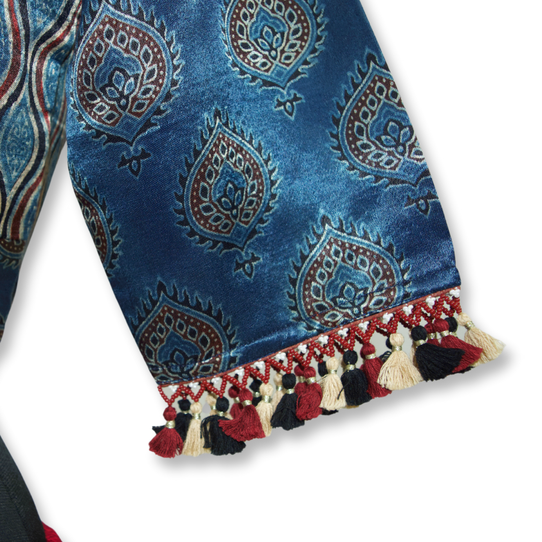 Vanshika - Ajarakh Silk Short Blouse