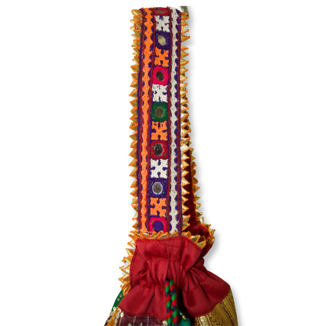 Kamla - Banarasi patch work potli bag