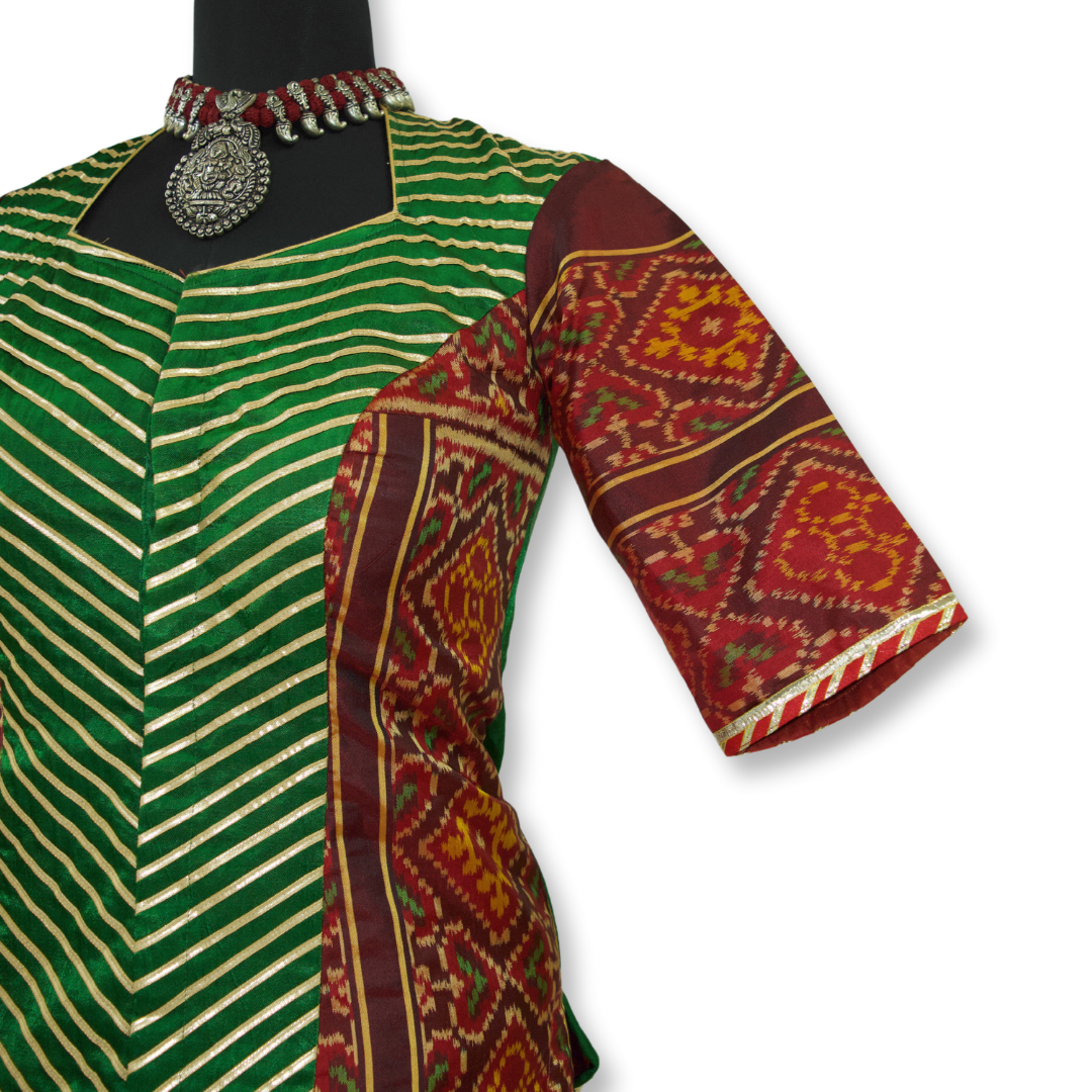 Aruna - Kutchi patola long blouse
