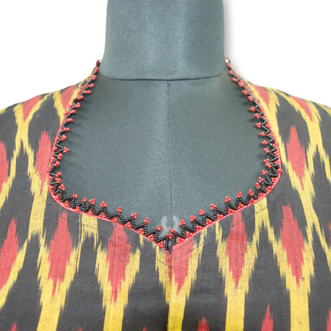 Zarna - Ikkat and Kalamkari Short Blouse