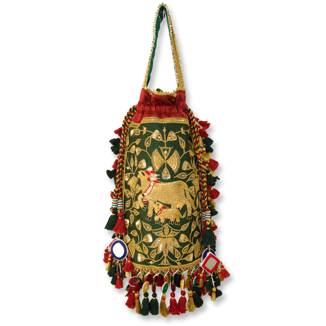 Dhwani - Pichwai marodi work potli bag