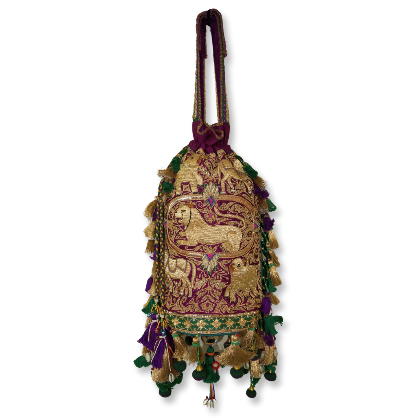 Toral - Copper zari work potli bag