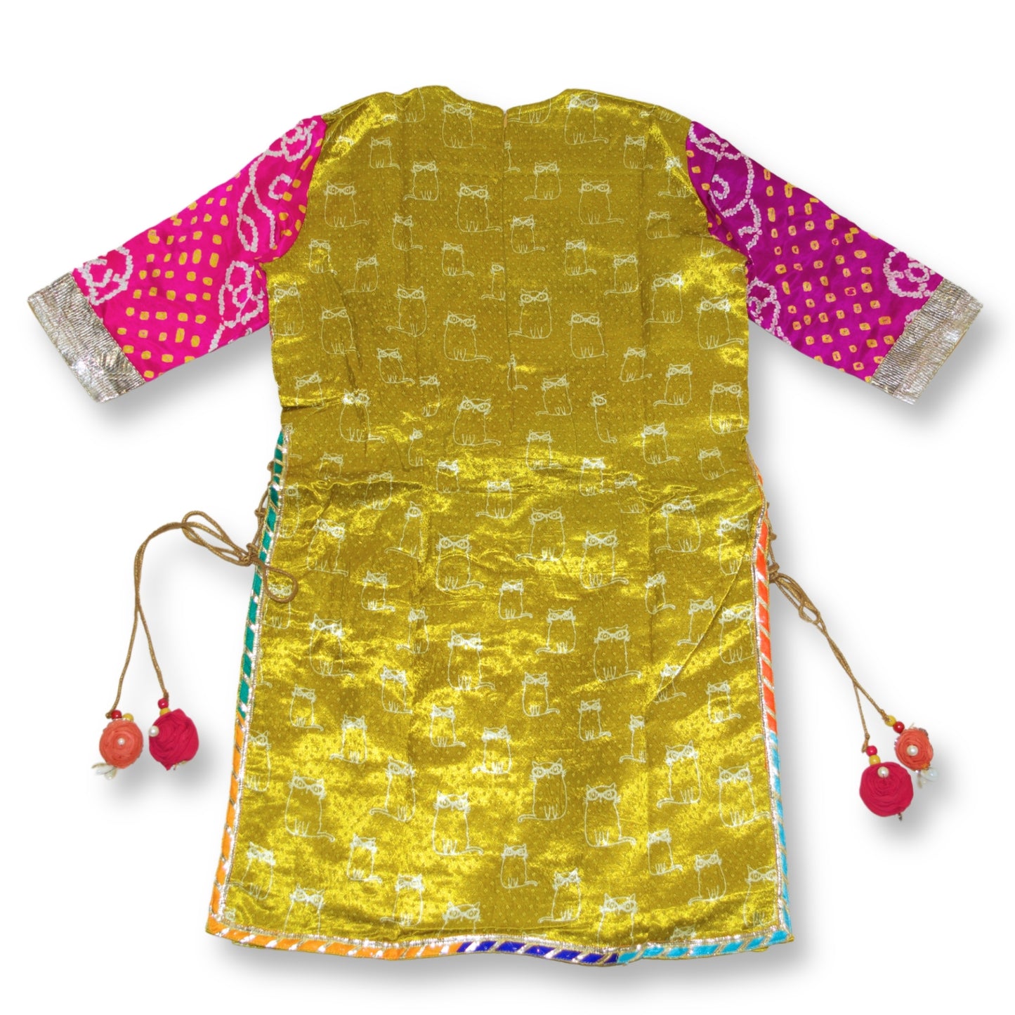 Jyotsna - Mashru bandhej long blouse