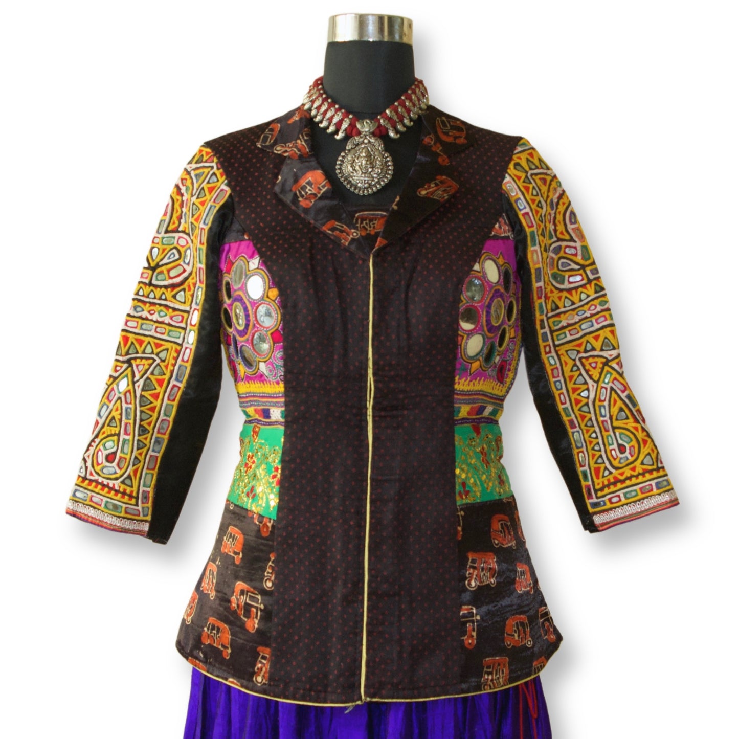 Kumari - Jacket collared kutchi blouse
