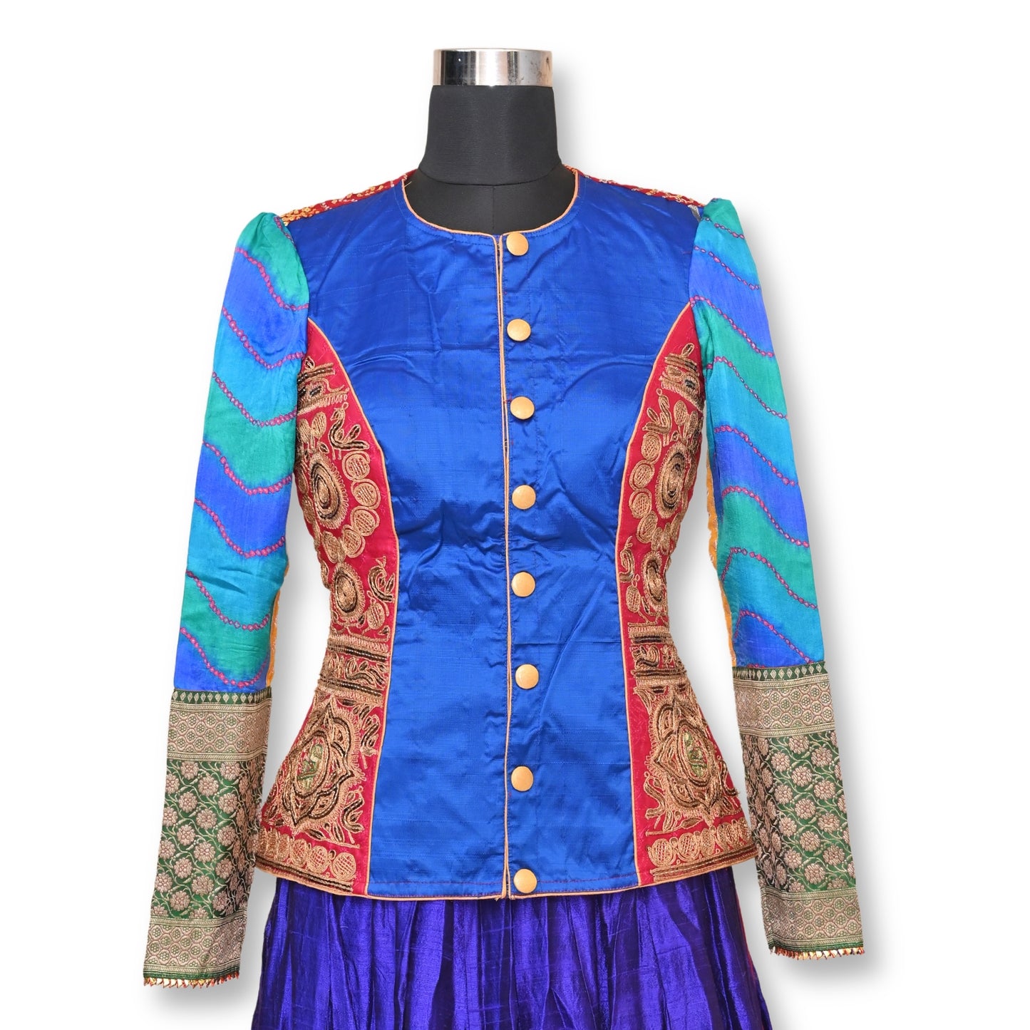 Shree - Bandhej zari work blouse