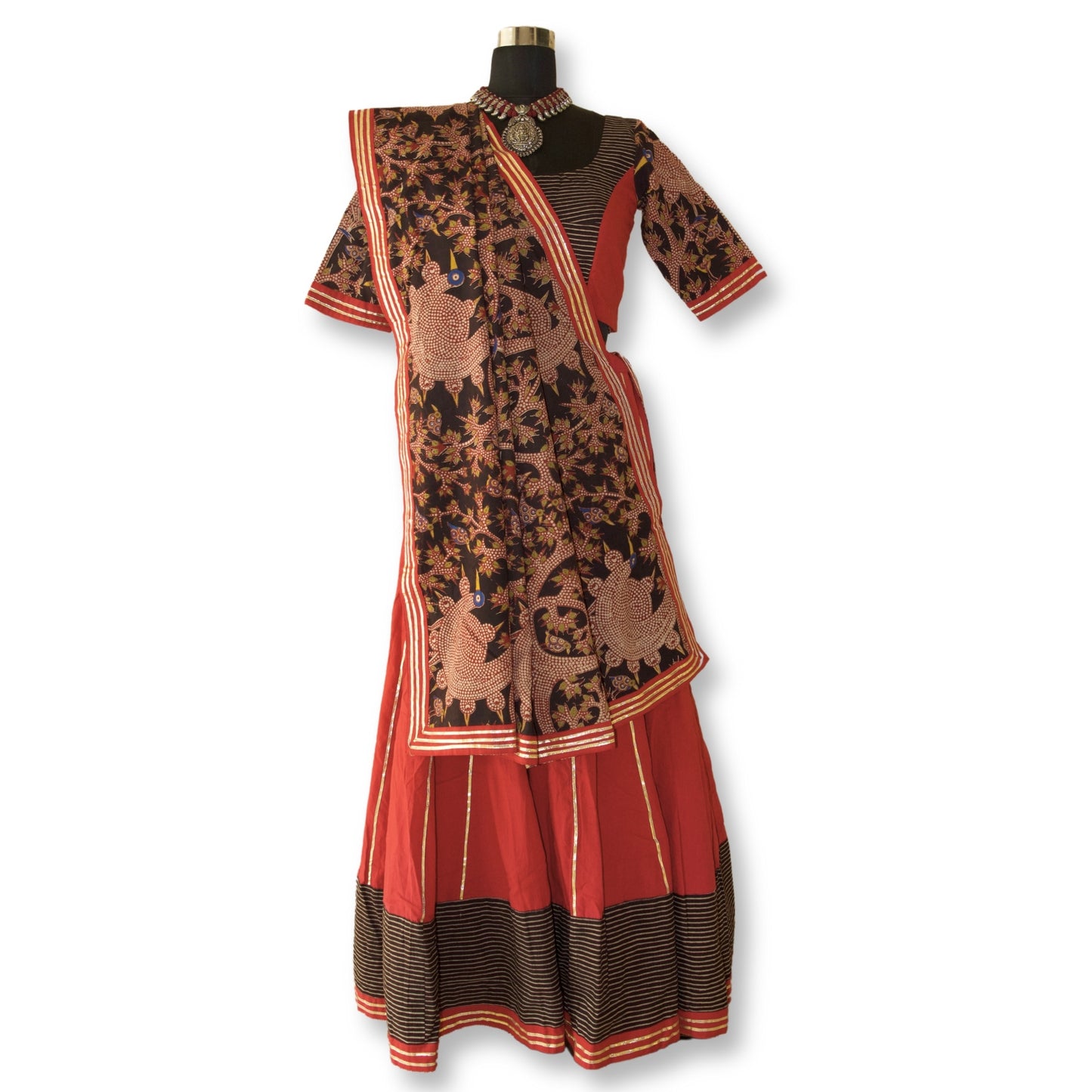 Vaishnavi - Ajarakh cotton lehenga