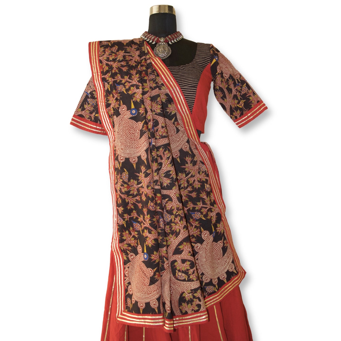 Vaishnavi - Ajarakh cotton lehenga