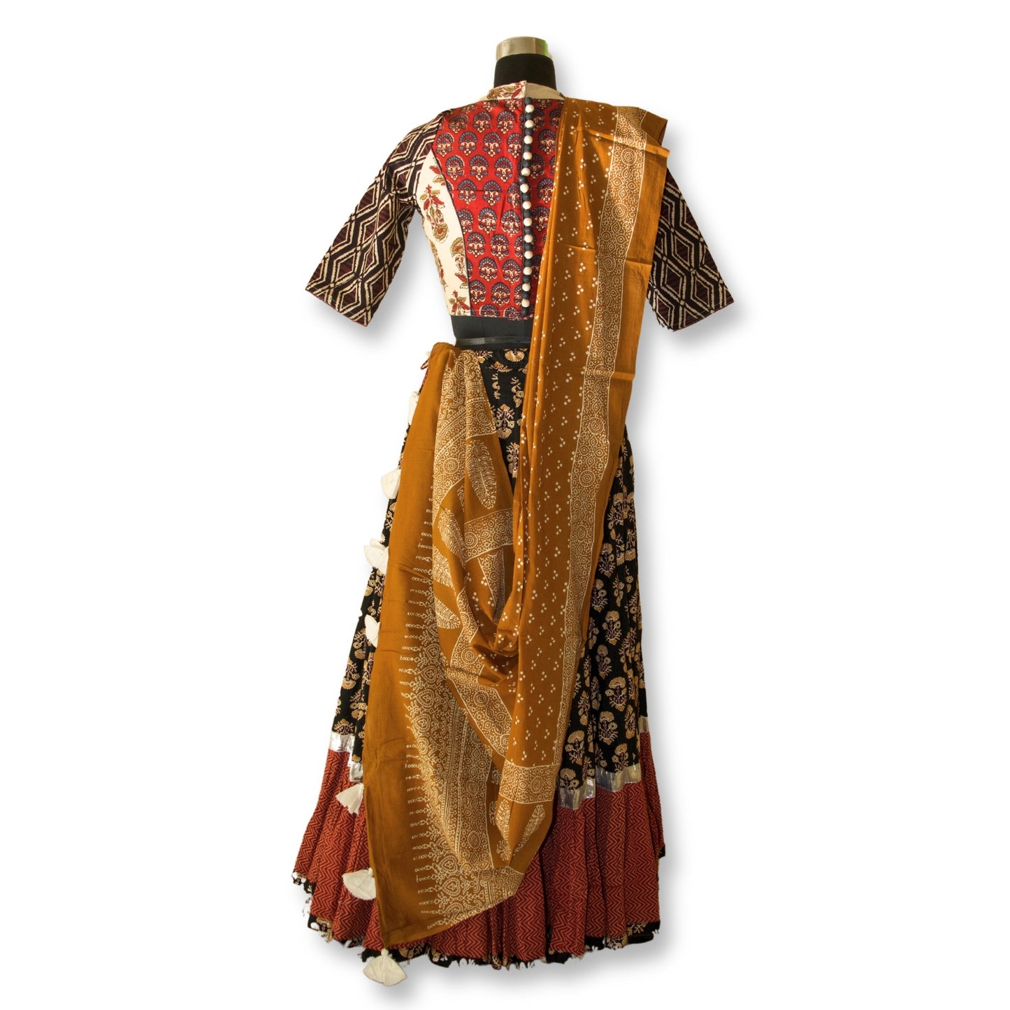 Valli - Ajarakh cotton lehenga