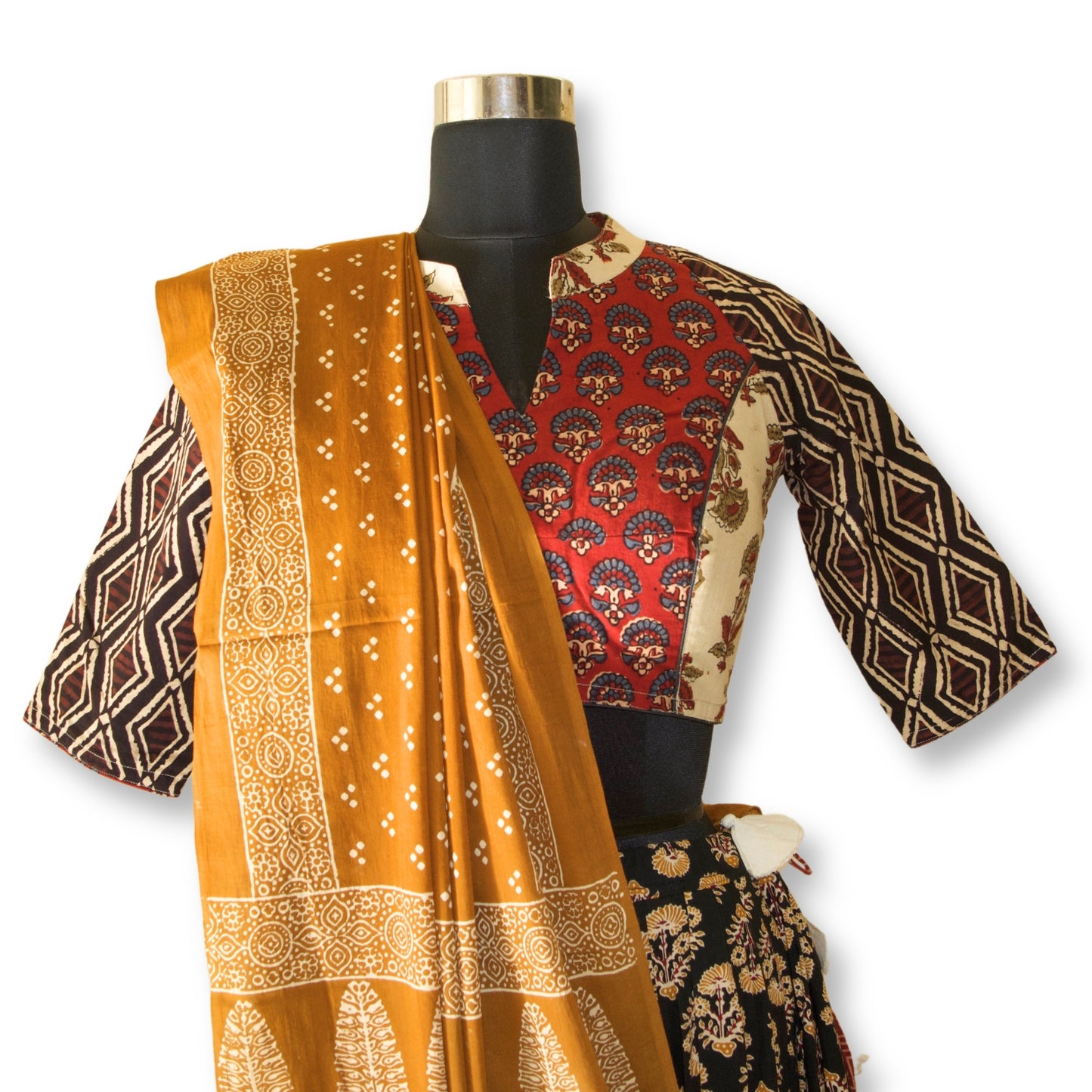 Valli - Ajarakh cotton lehenga