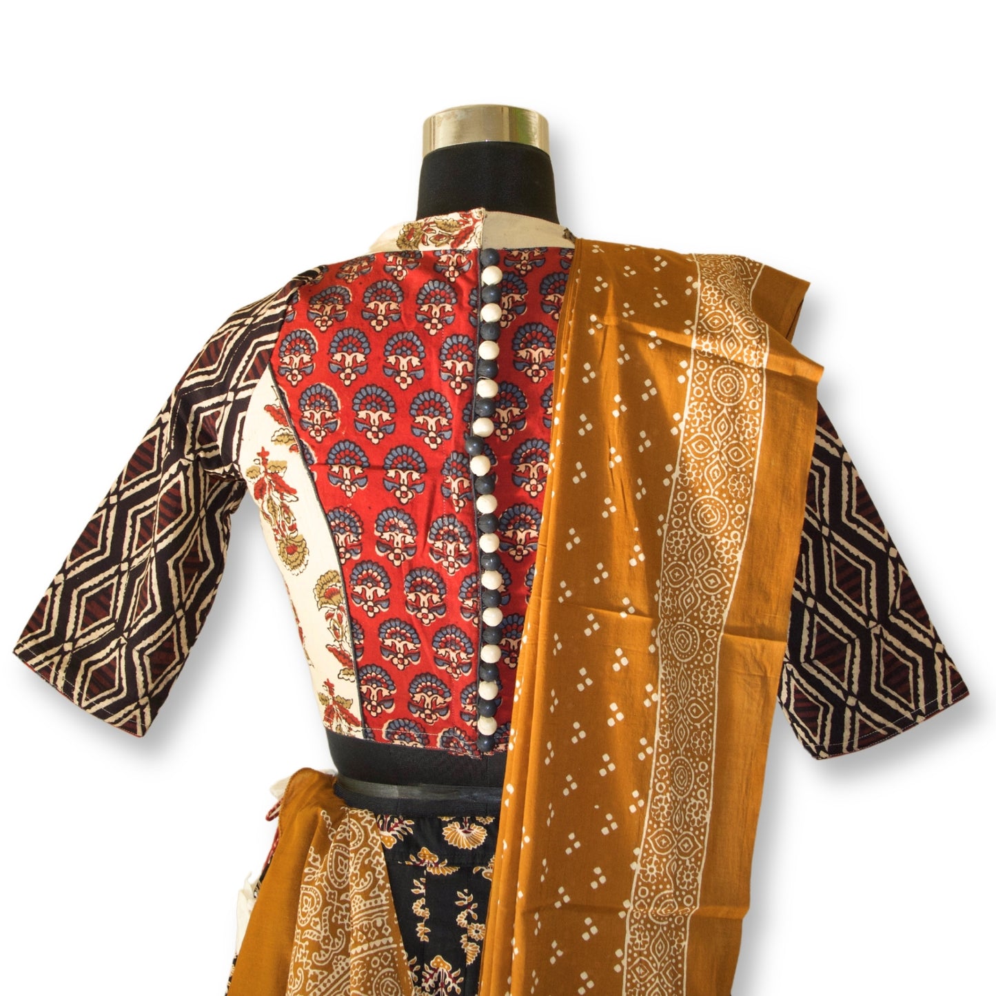 Valli - Ajarakh cotton lehenga