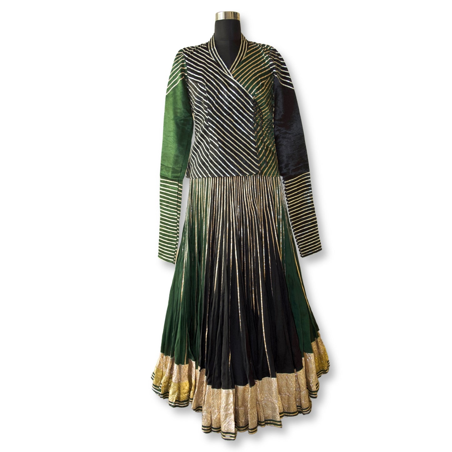Karishma - 120 Kali Rajasthani Gotta Tui Silk Lehenga