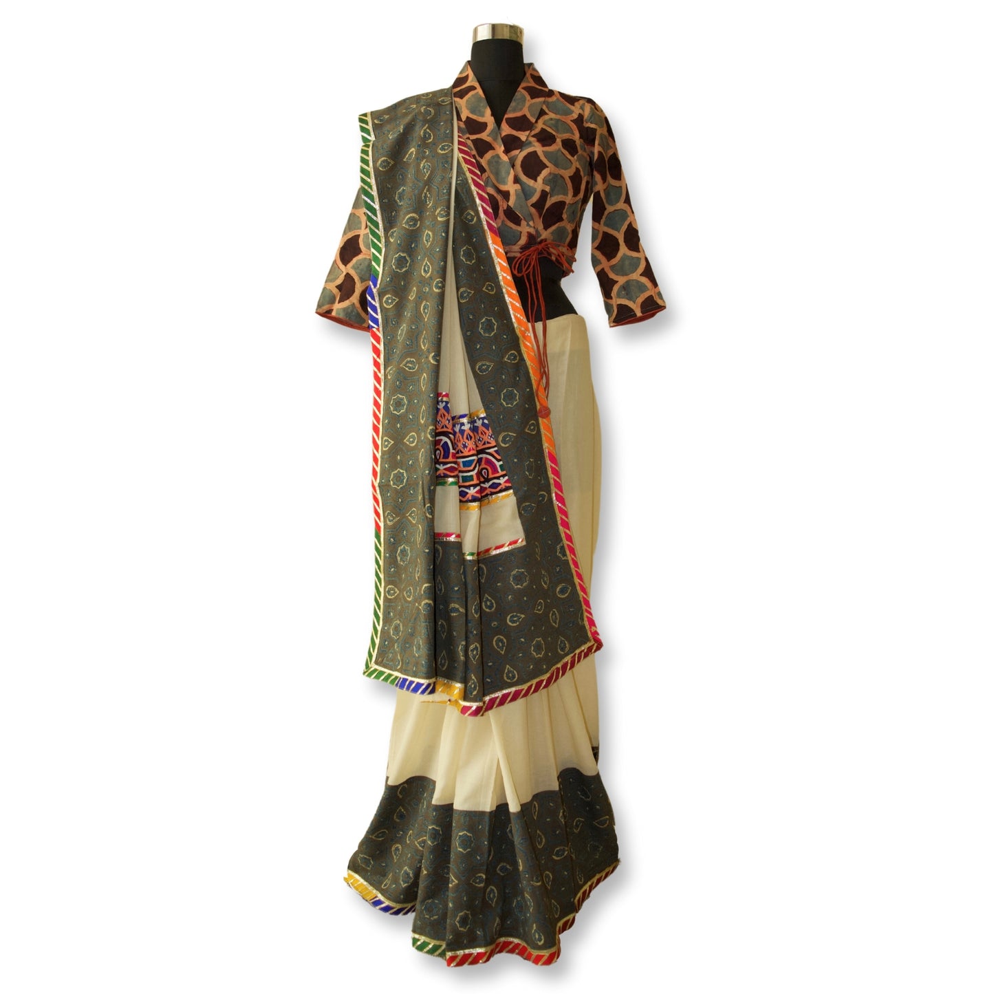 Hemal - Ajarakh mul cotton saree
