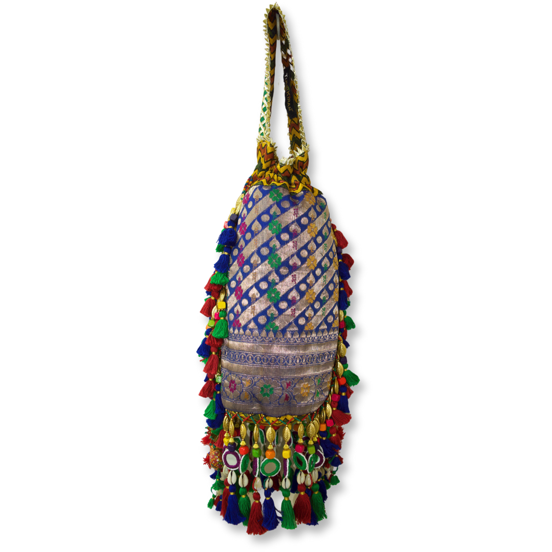 Pallavi - Banarasi with Kutchi work potli bag