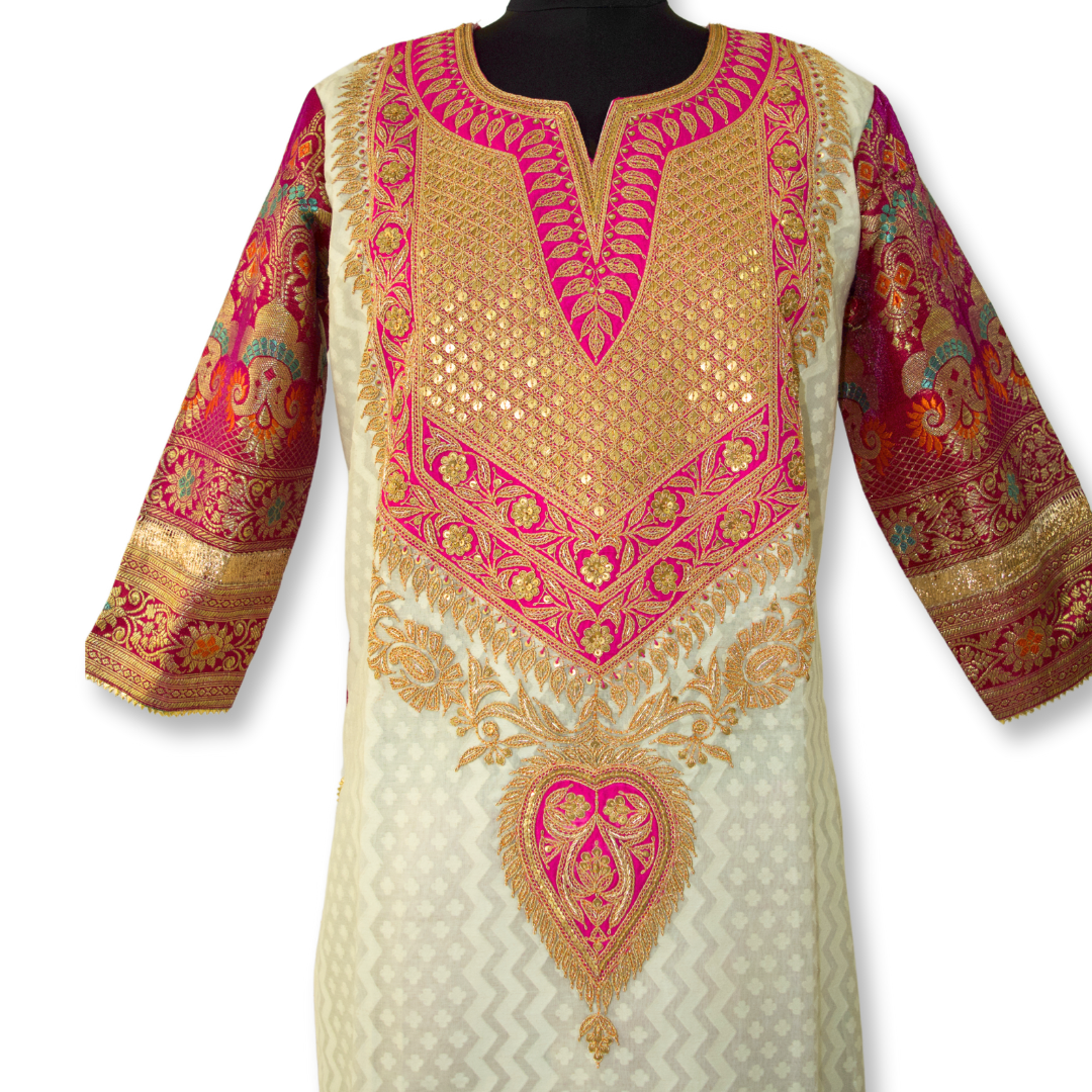 Sujata - Marodi with Kutchi Work Kurta Set