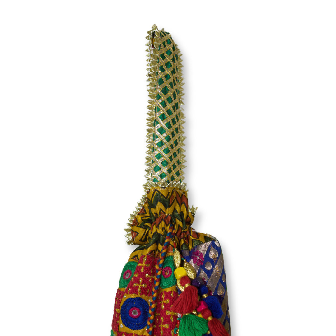 Pallavi - Banarasi with Kutchi work potli bag