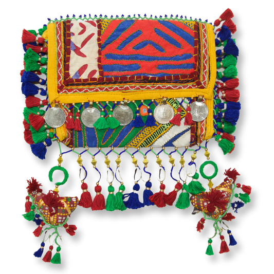 Heenal - Antique applique work sling bag