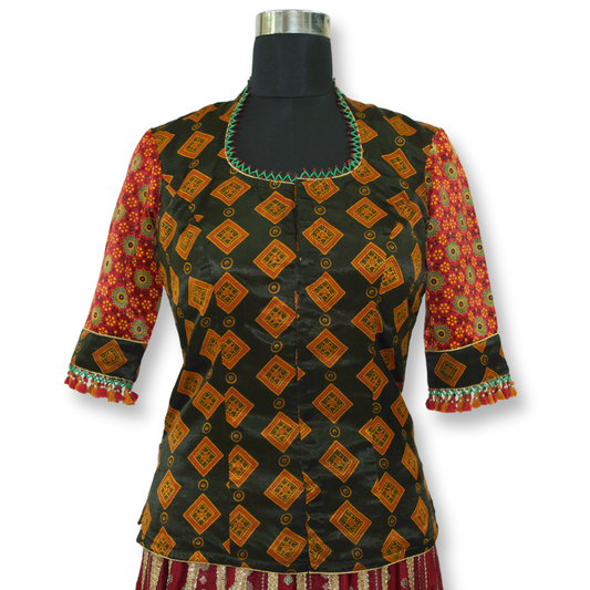 Kruti - Gaji silk long blouse