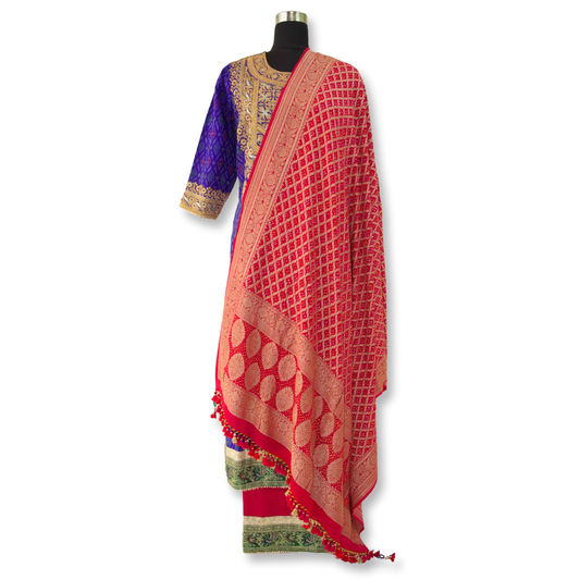 Radha - Marodi with Bandhani Kurta Set