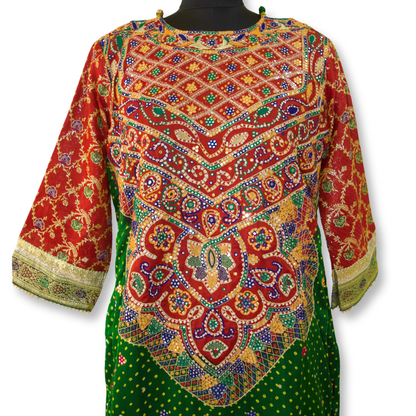 Prem - Bandhej Aabhli work with Banarasi Kurta Set