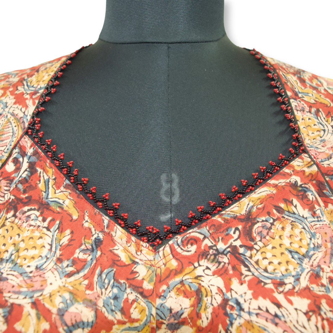 Tarjani - Kalamkari Cotton Short Blouse