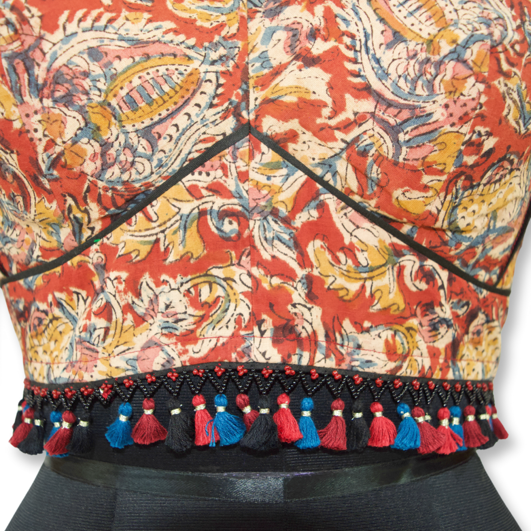 Tarjani - Kalamkari Cotton Short Blouse