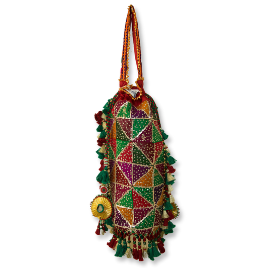 Kamla - Banarasi patch work potli bag