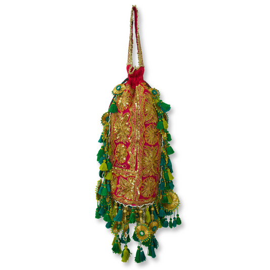 Kamna - Vintage sequence work potli bag