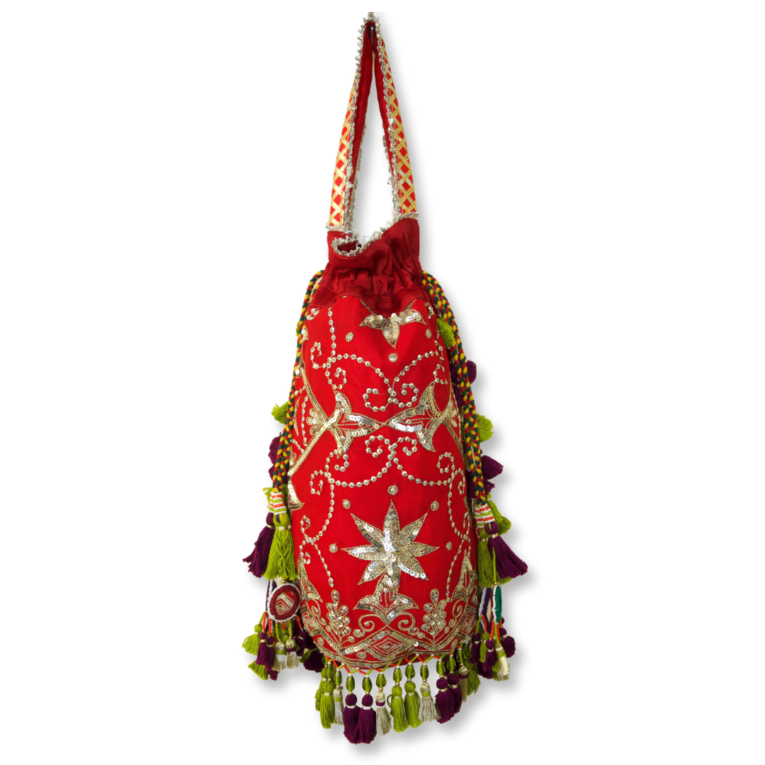 Falak - Aari sequence work potli bag