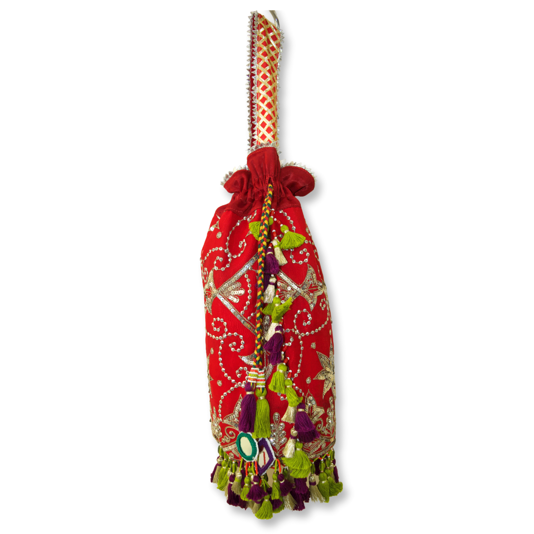 Falak - Aari sequence work potli bag