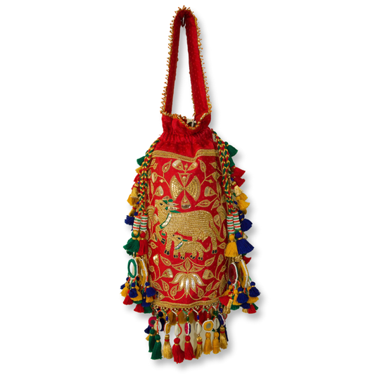 Eesha - Pichwai marodi work potli bag